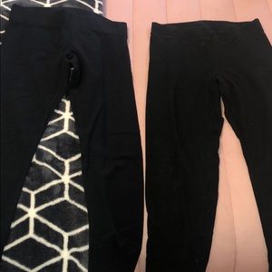 2 Victoria Secret black leggings